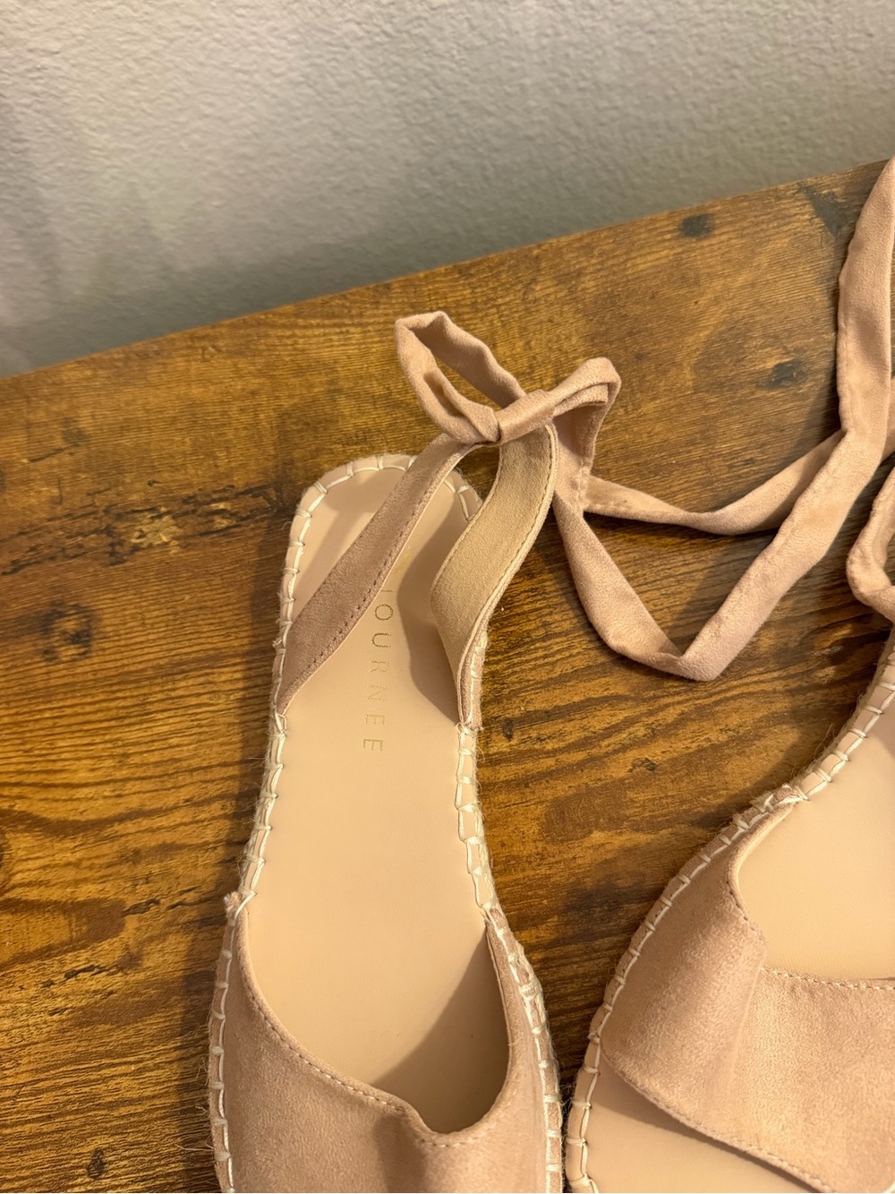 Journee Collection Blush Tie-Ankle Espadrille Sandals - Picture 3 of 4